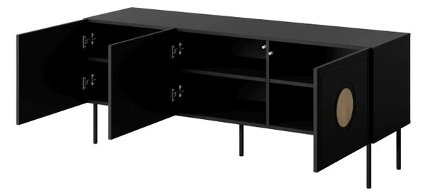 HALMAR Televízny stolík Palazzo 150 cm čierny/dub craft