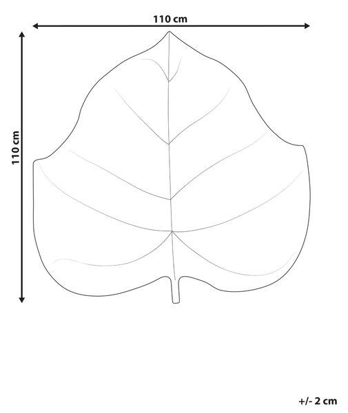 Detská podložka na hranie krémová biela bavlnený poťah prešívaná tvar listu 110 x 110 cm doplnky detská izba