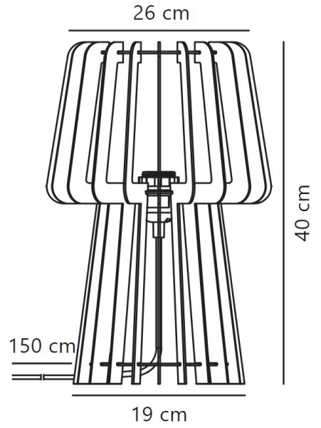 Nordlux - Stolná lampa GROA 1xE27/40W/230V