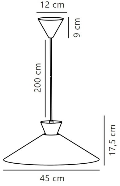 Nordlux - Luster na lanku DIAL 1xE27/40W/230V pr. 45 cm šedá