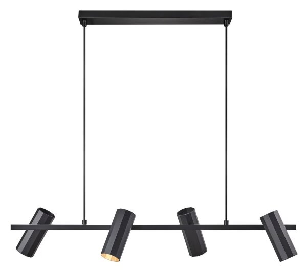 Nordlux - Luster na lanku ALANIS 4xGU10/15W/230V čierna