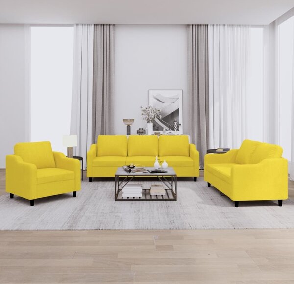 Maison Exclusive – 3-dielna sedacia súprava s vankúmi, svetloltá látka
