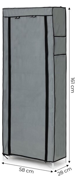 MODERNHOME Textilný botník GARDEROBE 58x28x161 cm sivý