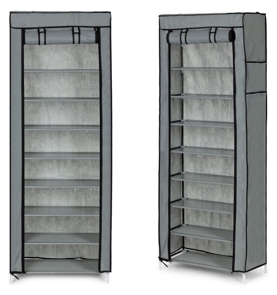 MODERNHOME Textilný botník GARDEROBE 58x28x161 cm sivý