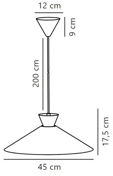Nordlux - Luster na lanku DIAL 1xE27/40W/230V pr. 45 cm čierna