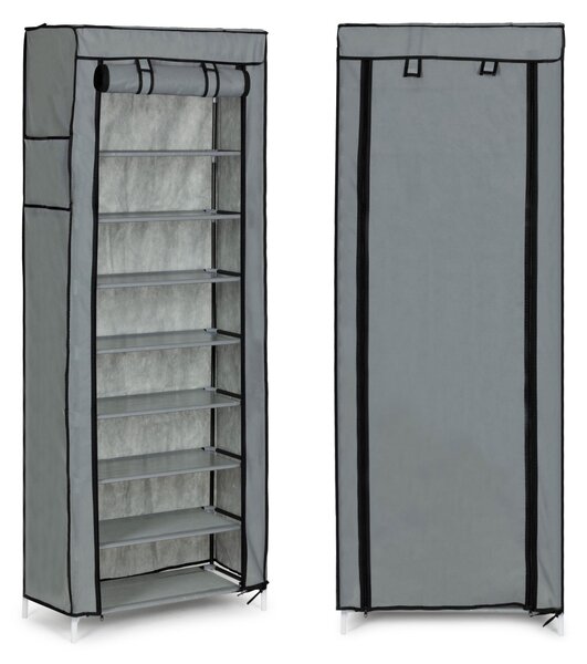 MODERNHOME Textilný botník GARDEROBE 58x28x161 cm sivý