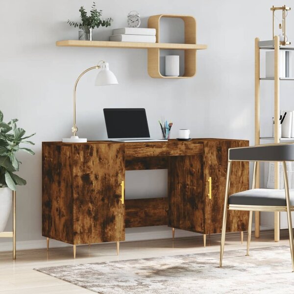 Maison Exclusive - písací stôl z dymového dubu 140x50x75 cm drevený materiál