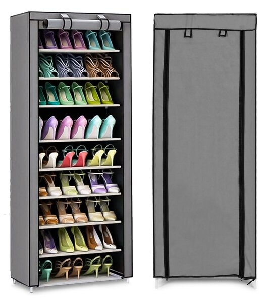 MODERNHOME Textilný botník GARDEROBE 58x28x161 cm sivý