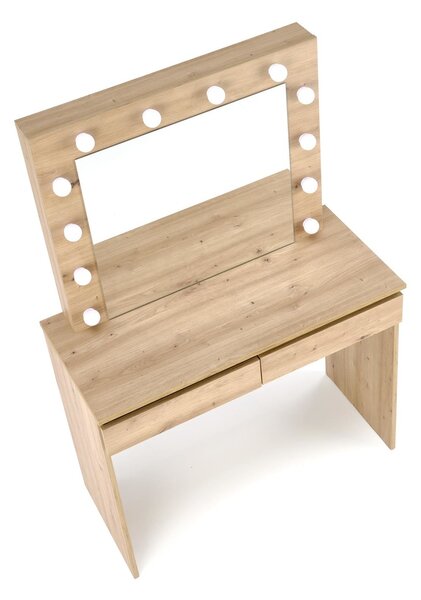 HALMAR Toaletní stolek HOLLYWOOD s LED osvětlením 94 cm dub artisan