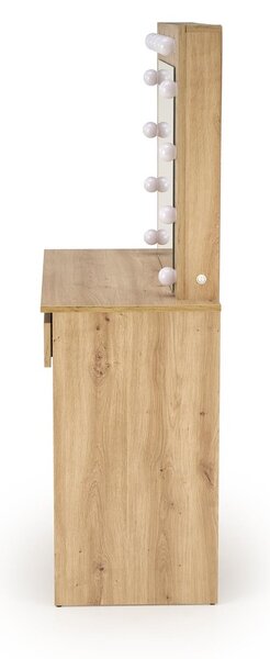 HALMAR Toaletní stolek HOLLYWOOD s LED osvětlením 94 cm dub artisan