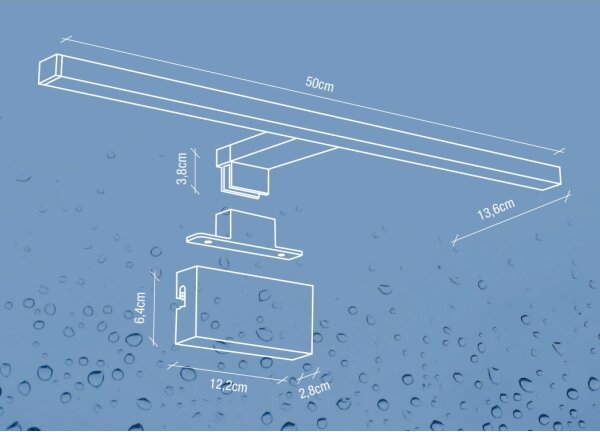 Nordlux -LED Kúpeľňové osvetlenie zrkadla MARLEE LED/8,9W/230V IP44 50 cm čierna