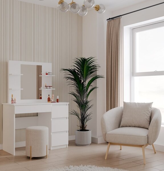 TP Living Toaletný stolík Marina Mijas 98,4 cm biely pravý