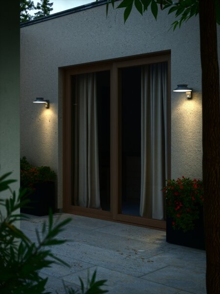 Nordlux - LED solárne nástenné svietidlo so senzorom JUSTINA LED/5W/3,7V IP44