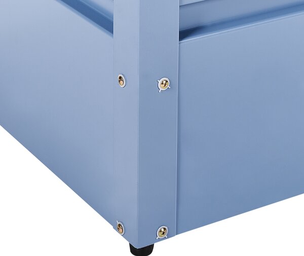 Vonkajší úložný box modrý objem 400 L galvanizovaná oceľ industriálny dizajn záhrada