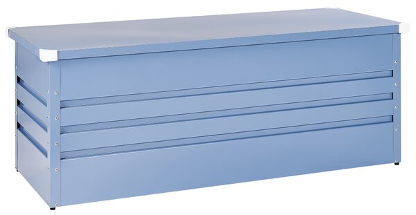 Vonkajší úložný box modrý objem 600 L galvanizovaná oceľ industriálny dizajn záhrada