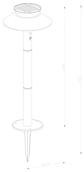 Nordlux - LED solárna lampa so senzorom JUSTINA LED/5W/3,7V IP44
