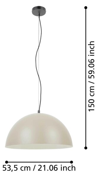 ZÁVESNÉ SVIETIDLO, 53,5/150 cm Eglo - Online Only bytové doplnky, Online Only