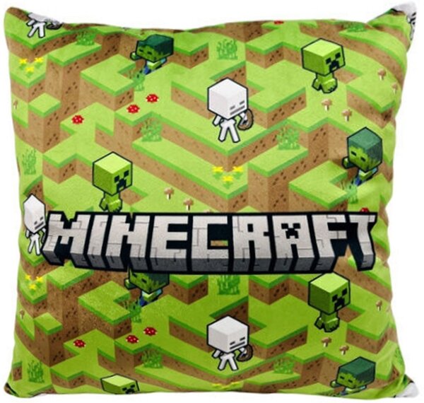 Obojstranný vankúš Minecraft - motív Survive | 38 x 38 cm
