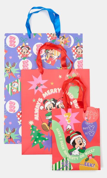 Sinsay - Vianočné darčekové tašky Mickey Mouse 3 ks - viacfarebná