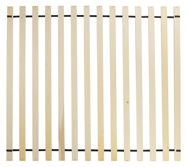 Posteľ béžová buklé polyesterové čalúnenie 160 x 200 cm posteľný rám lamelový rošt zaoblené čelo retro dizajn spálňa