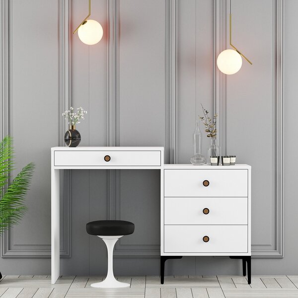 Kalune Design Toaletný stolík Lisbo biely