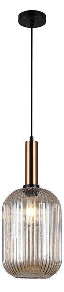 ITALUX PND-5588-1L-BRO+AMB - Luster na lanku ANTIOLA 1xE27/40W/230V bronz