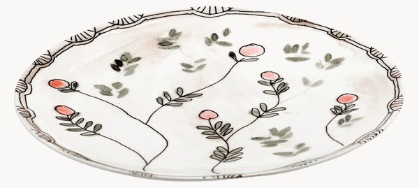 Servírovacie taniere z jemného kostného porcelánu Midnight Flowers, 2 ks