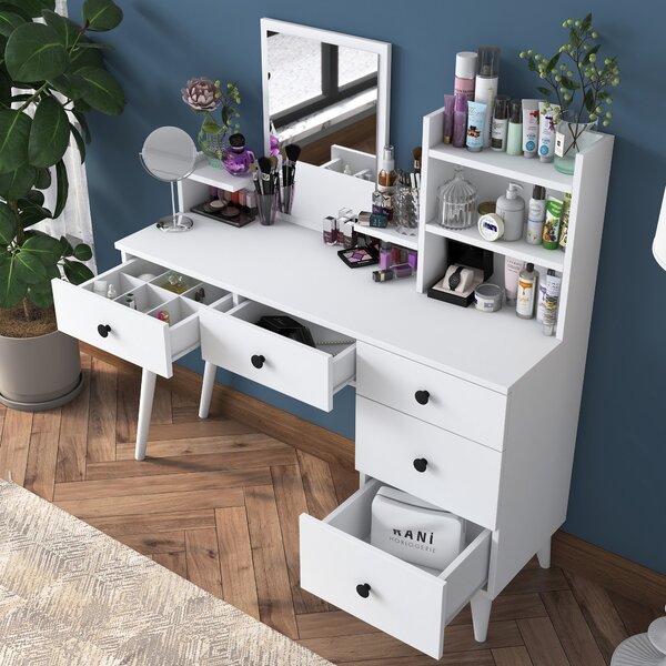 Kalune Design Toaletný stolík Margot 01 biely