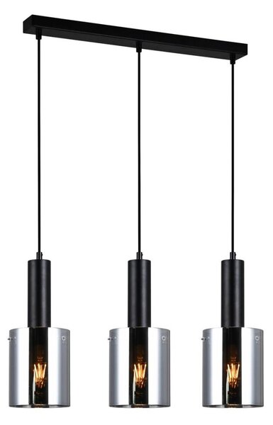 ITALUX PND-5581-3-BK+SG - Luster na lanku SARDO 3xE27/40W/230V čierna