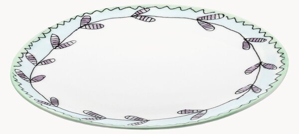 Raňajkové taniere z jemného kostného porcelánu Midnight Flowers, 2 ks
