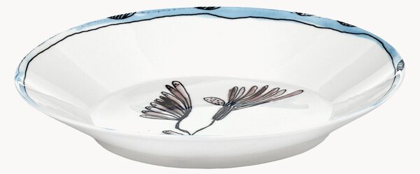 Hlboké taniere z jemného kostného porcelánu Midnight Flowers, 2 ks