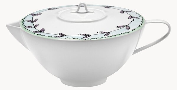 Čajník z jemného kostného porcelánu Midnight Flowers