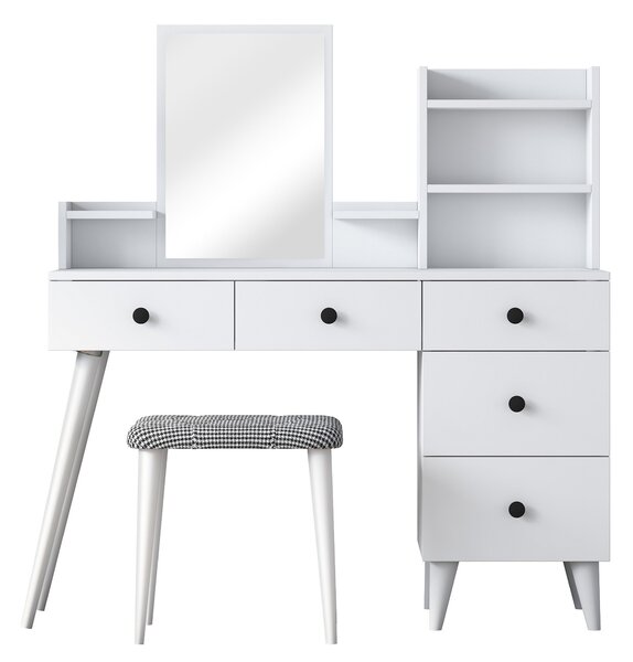Kalune Design Toaletný stolík Margot 01 so stoličkou biely