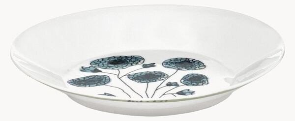 Hlboké taniere z jemného kostného porcelánu Midnight Flowers, 2 ks