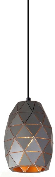 ITALUX MDM-3480/1 GR+GD - Luster na lanku HARLEY 1xE27/40W/230V antracit
