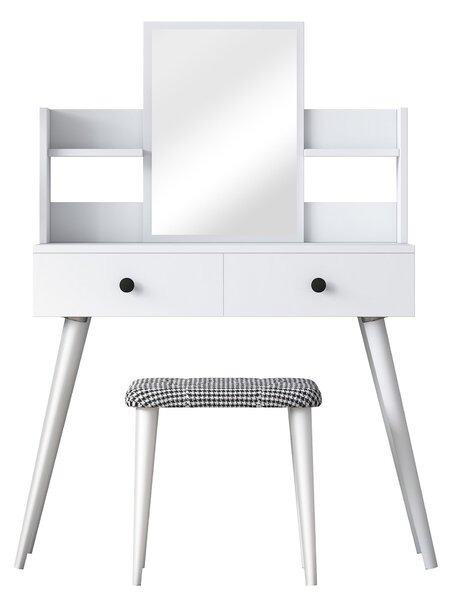 Kalune Design Toaletný stolík Margot 02 so stoličkou biely