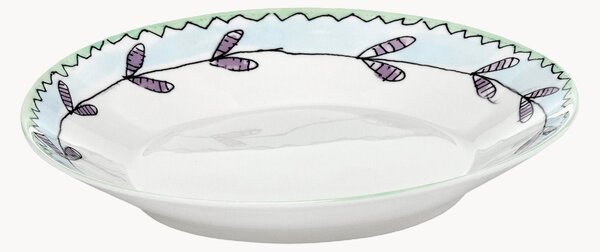 Hlboké taniere z jemného kostného porcelánu Midnight Flowers, 2 ks