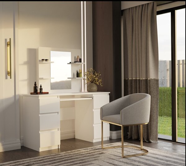 TP Living Toaletný stolík Marina Kuba 130 cm biely