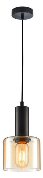 ITALUX PND-65342-1-BK+AMB - Luster na lanku SANTIA 1xE27/40W/230V