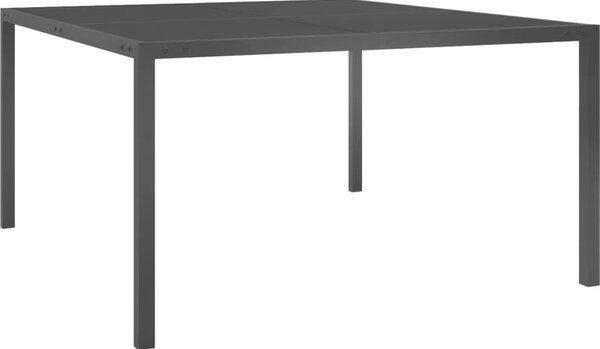 Maison Exclusive – Záhradný stôl 130 x 130 x 72 cm, ierna oce a sklo