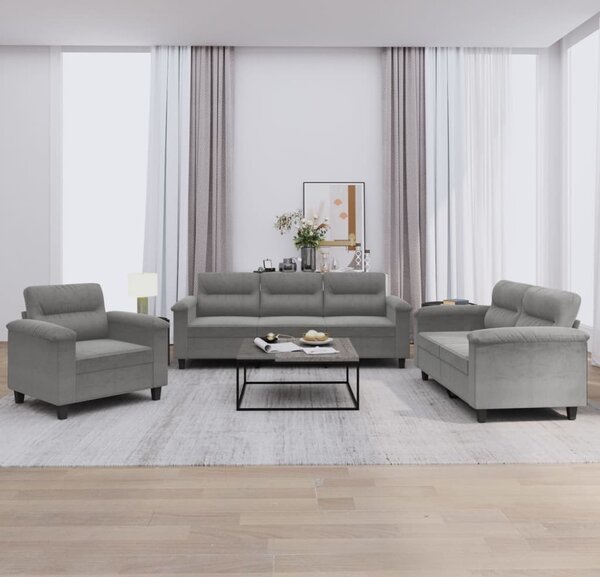 Maison Exclusive – 3-dielna sedacia súprava s vankúmi, tmavoedá mikrovlákna