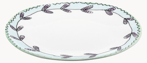 Dezertné taniere z jemného kostného porcelánu Midnight Flowers, 2 ks