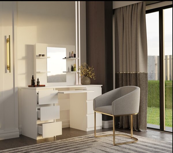TP Living Toaletný stolík Marina Kuba 130 cm biely