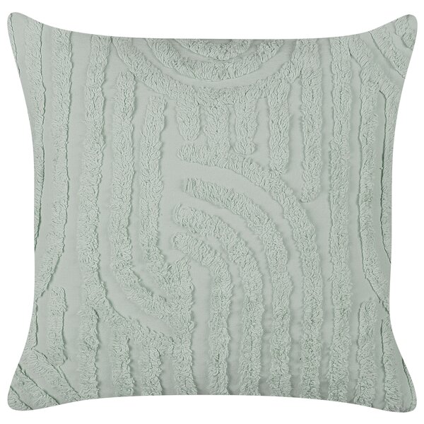 Sada 2 dekoratívnych vankúšov mätovo zelená bavlna polyester 45 x 45 cm abstraktný vzor štvorcový moderný štýl doplnky obývačka spálňa