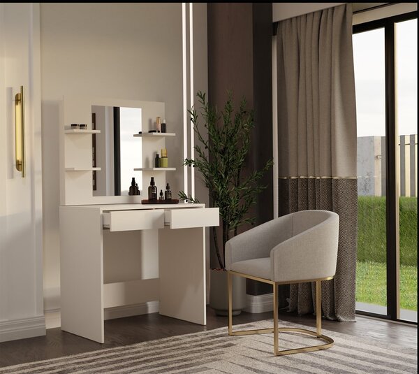 TP Living Toaletný stolík Marina 81 cm so zrkadlom kašmírový