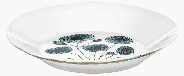 Hlboké taniere z jemného kostného porcelánu Midnight Flowers, 2 ks