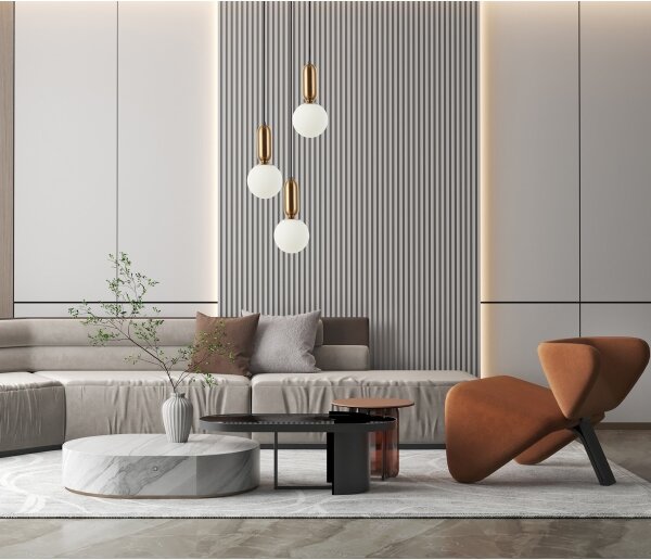 ITALUX PND-02340-3S-BRO - Luster na lanku ALDEVA 3xE27/40W/230V čierna/bronz
