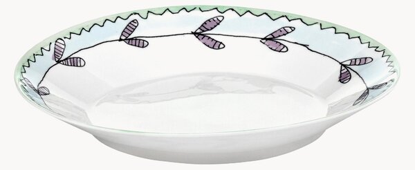 Hlboké taniere z jemného kostného porcelánu Midnight Flowers, 2 ks