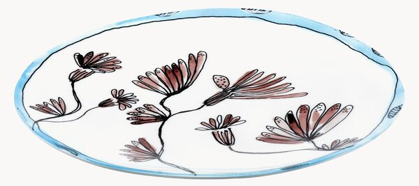 Servírovací tanier z jemného kostného porcelánu Midnight Flowers