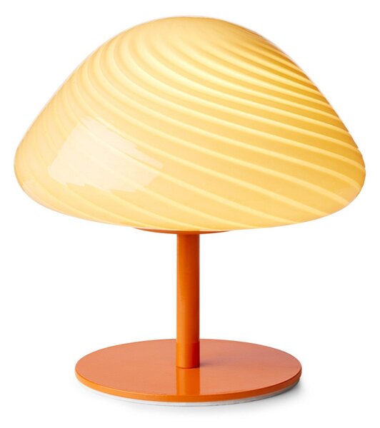 Stolové Lampa Halo Design, Oranžová, Obývacia izba, Sklo